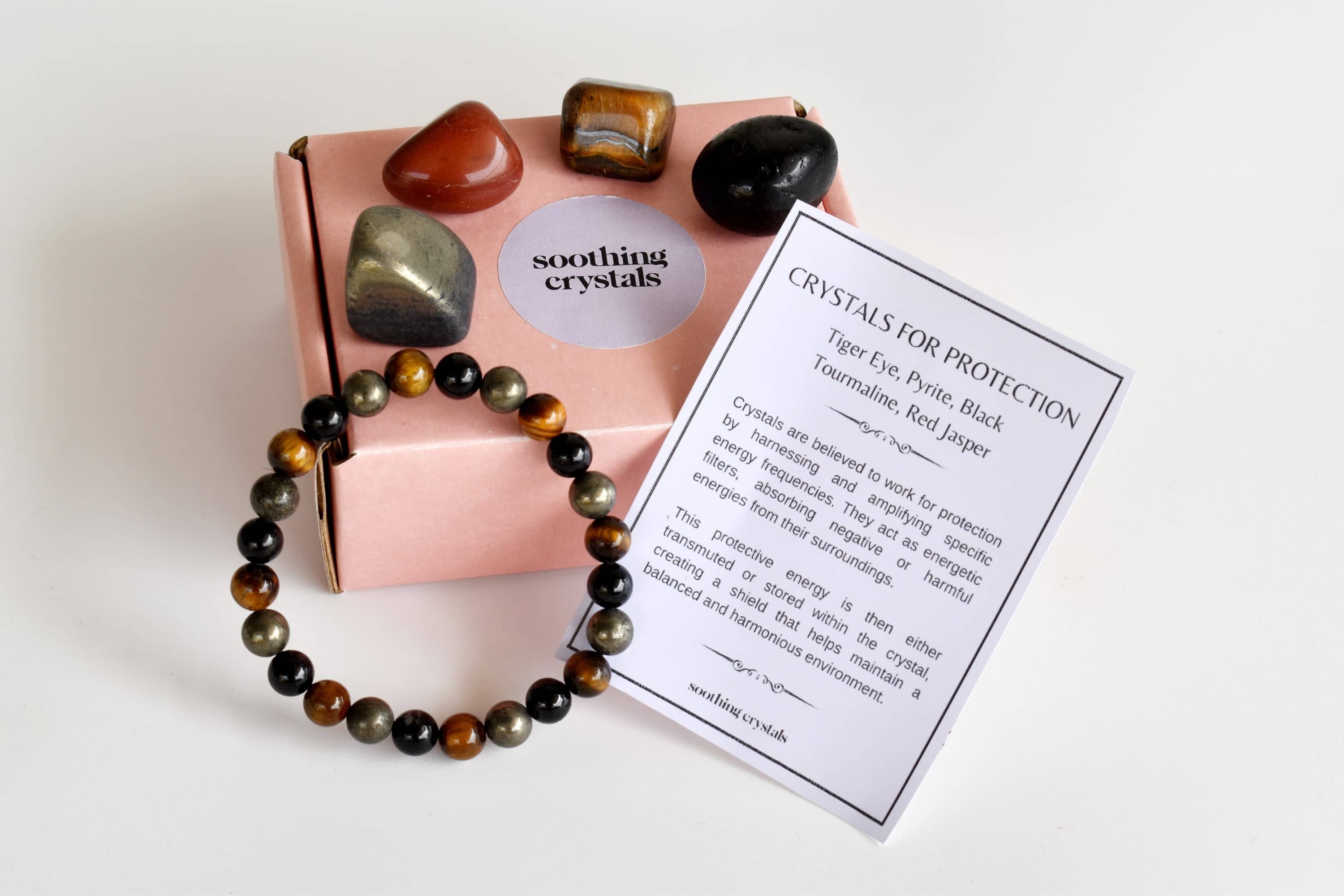 Protectione Crystal Kit, Healing Gemstones, Meditation Gift Stones