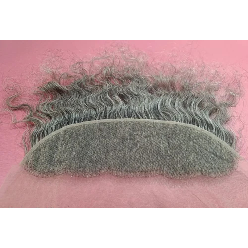 Swiss Lace Grey Human Hair Frontal