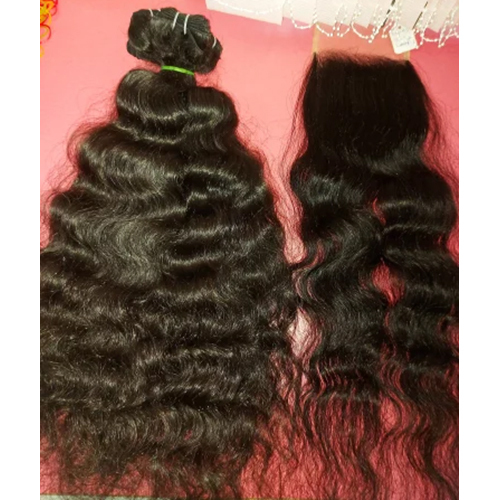 Natural Black Virgin Curly Human Hair Extension