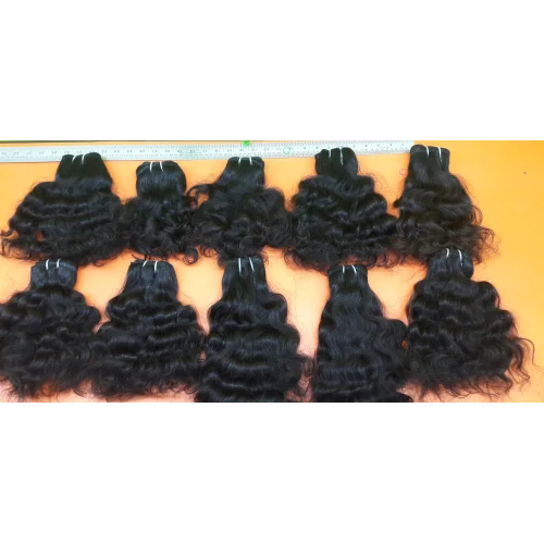 100% Natural Human Curly Hair Extension Curly Machine Weft
