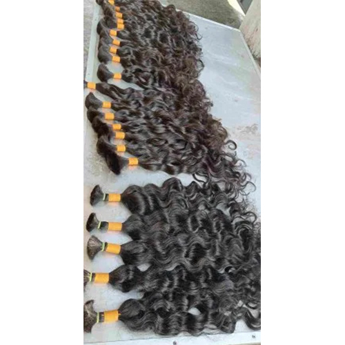 Natural Indian Virgin Machine Weft Curly Hair Extensions