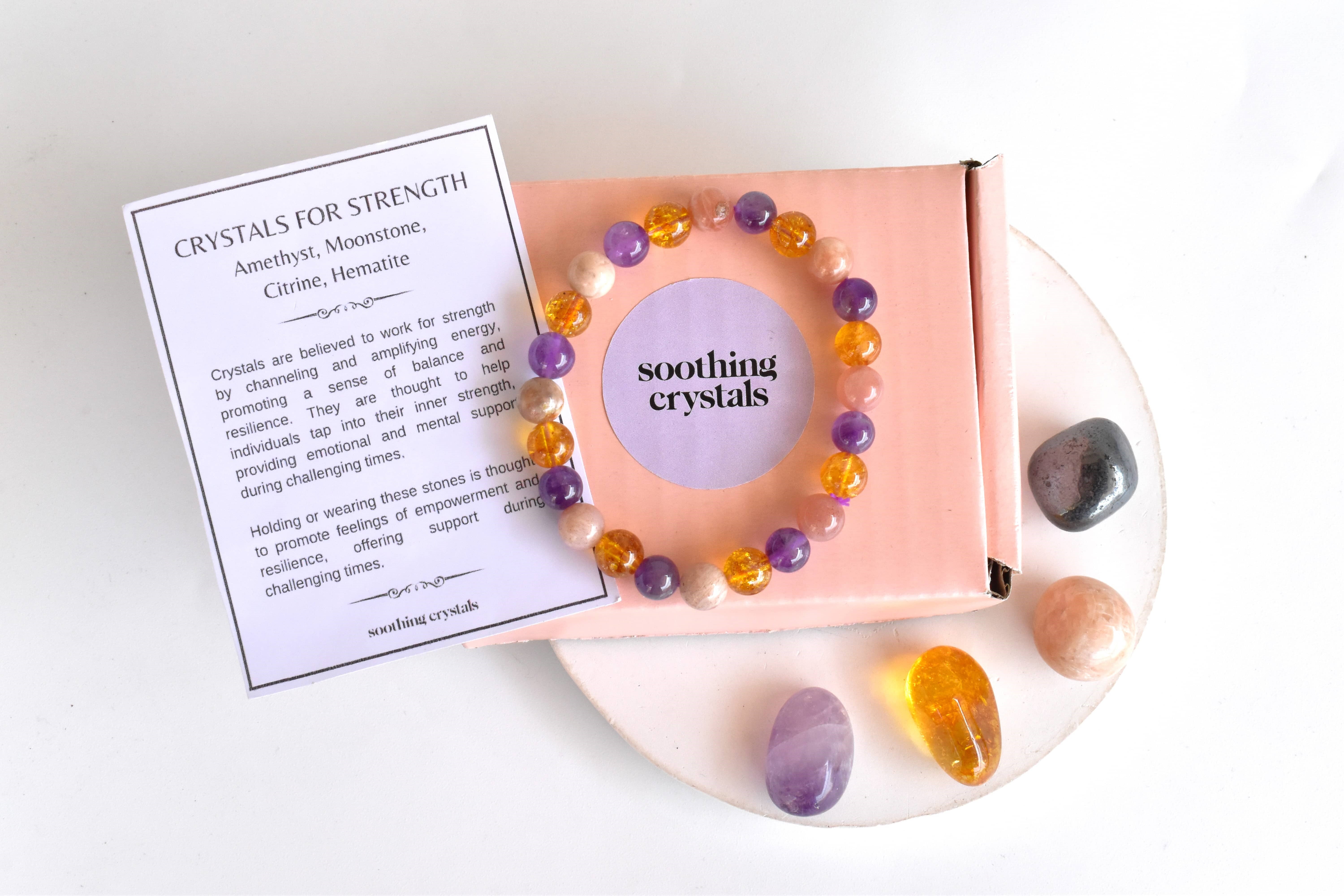 Strength Crystal Kit, Healing Gemstones, Meditation Gift Stones