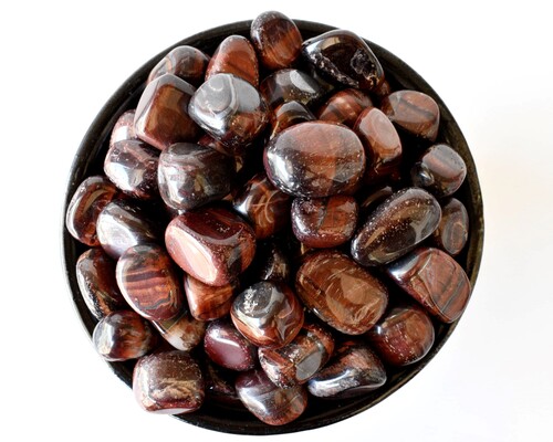 Red Tiger Eye Tumbled, Healing Crystal Tumbled Stones