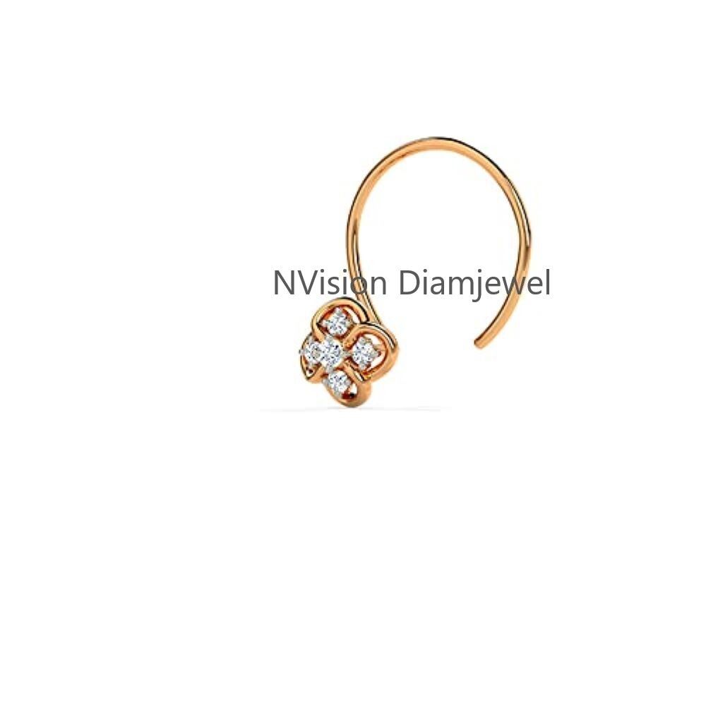 Four Clover Diamond Nosepin.