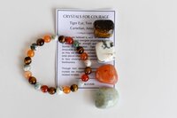 Promote Courage Crystal Kit, Healing Gemstones, Meditation Gift Stones