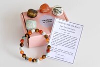 Promote Courage Crystal Kit, Healing Gemstones, Meditation Gift Stones