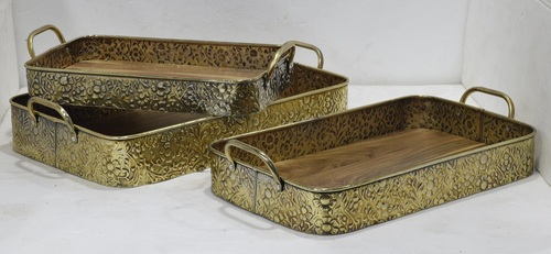 Set of 3 Metal Tray