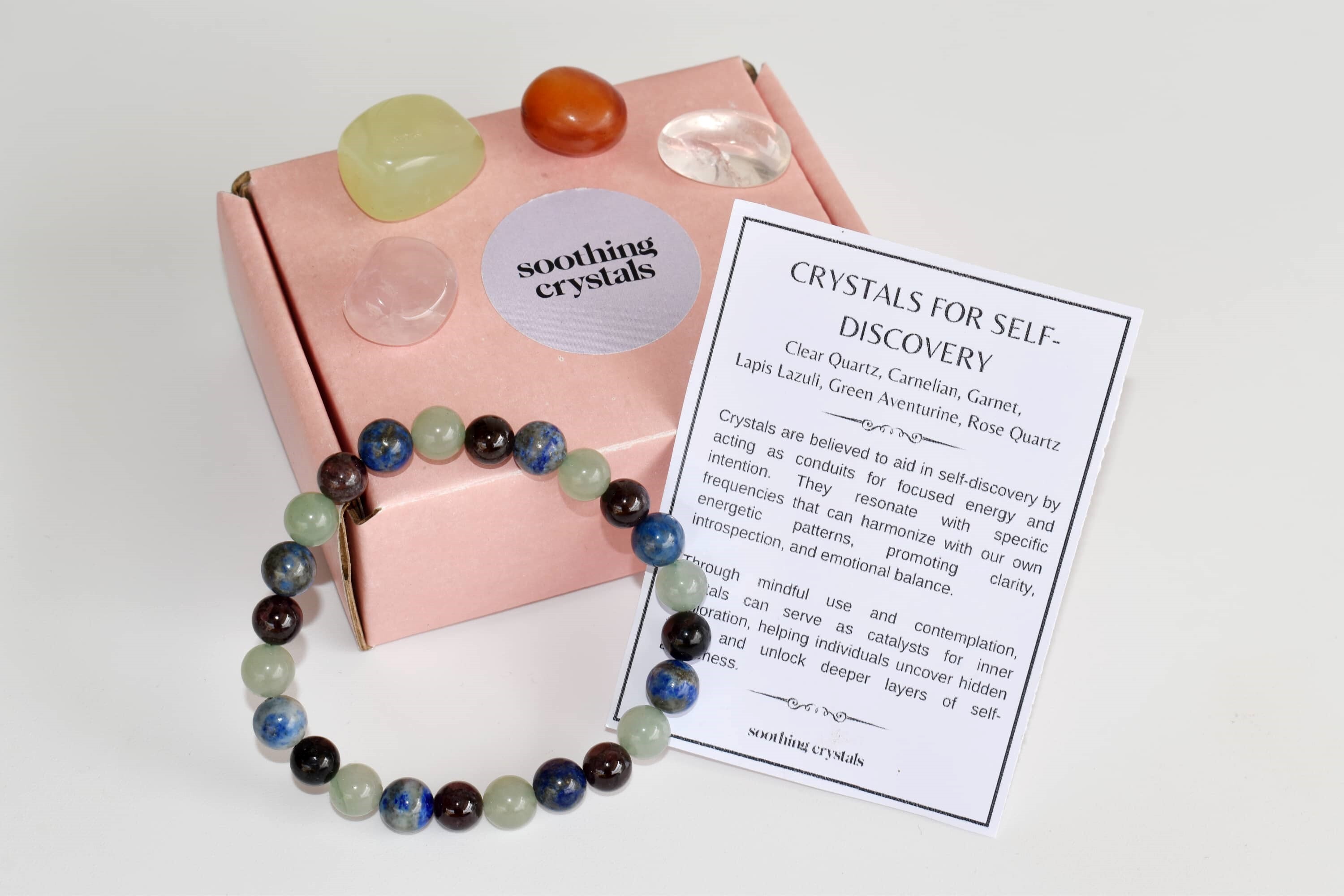 Encourages Self-Discovery Crystal Kit, Healing Gemstones, Meditation Gift Stones