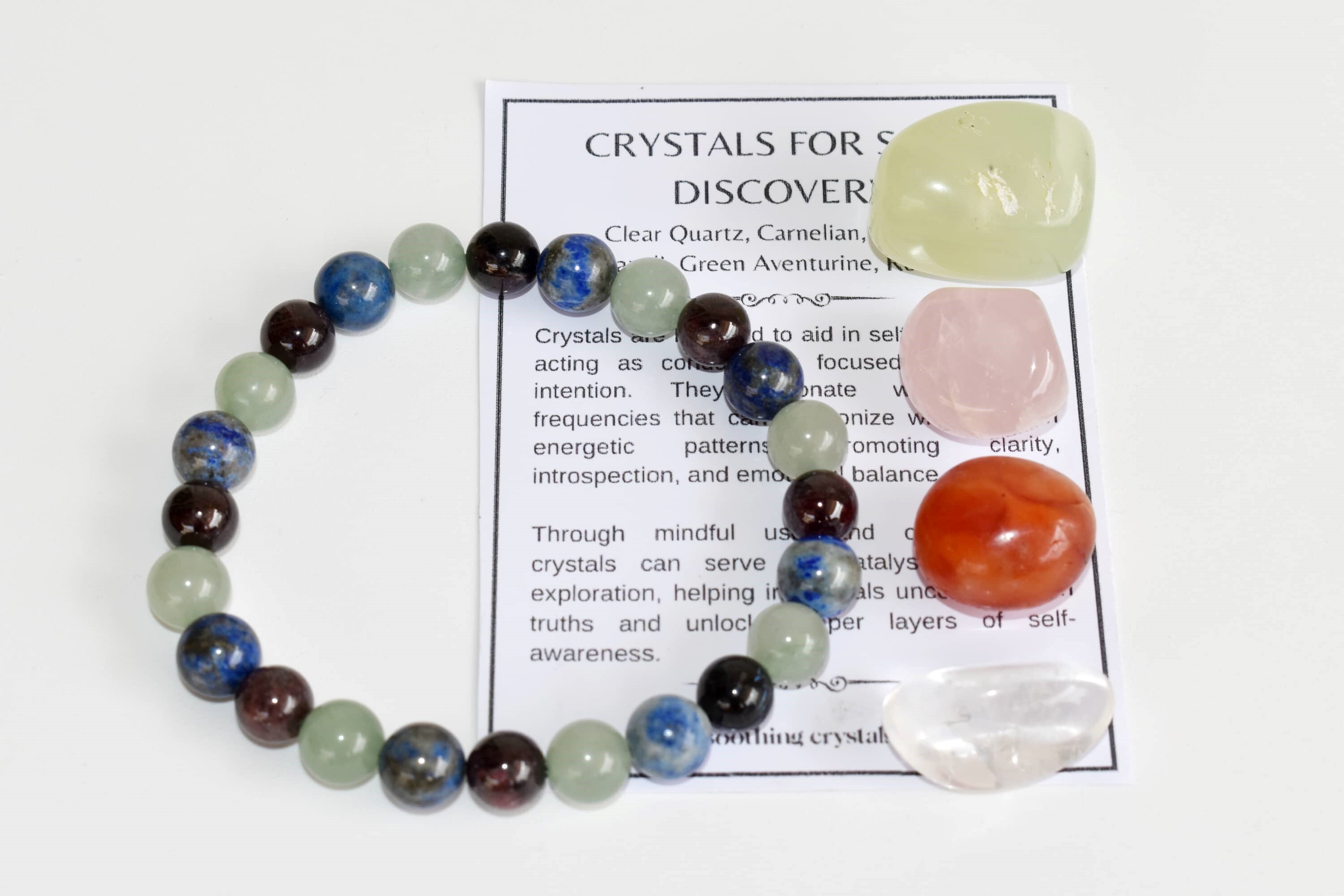 Encourages Self-Discovery Crystal Kit, Healing Gemstones, Meditation Gift Stones