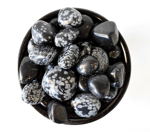 Snowflake Obsidian Tumbled, Healing Crystal Tumbled Stones