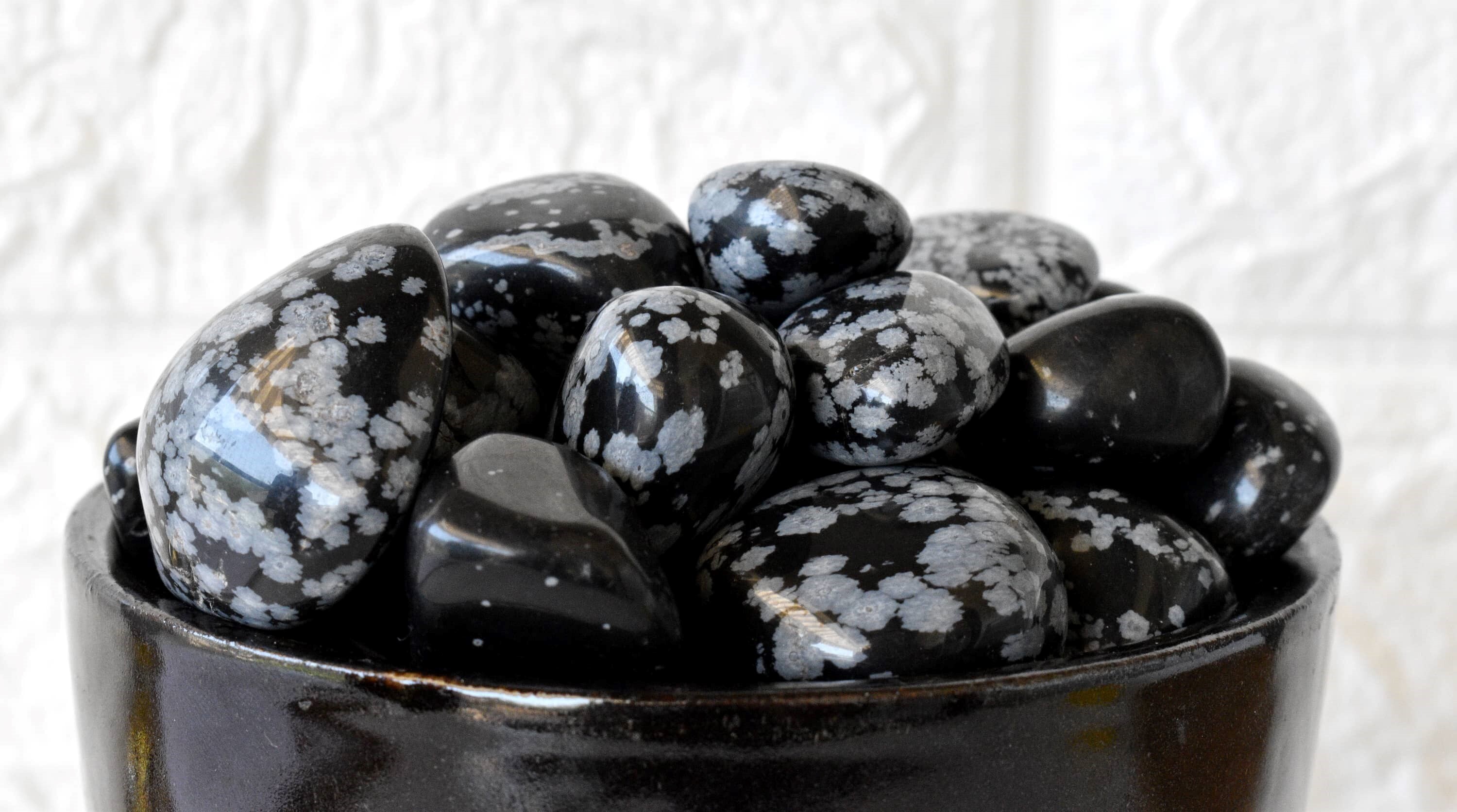 Snowflake Obsidian Tumbled, Healing Crystal Tumbled Stones