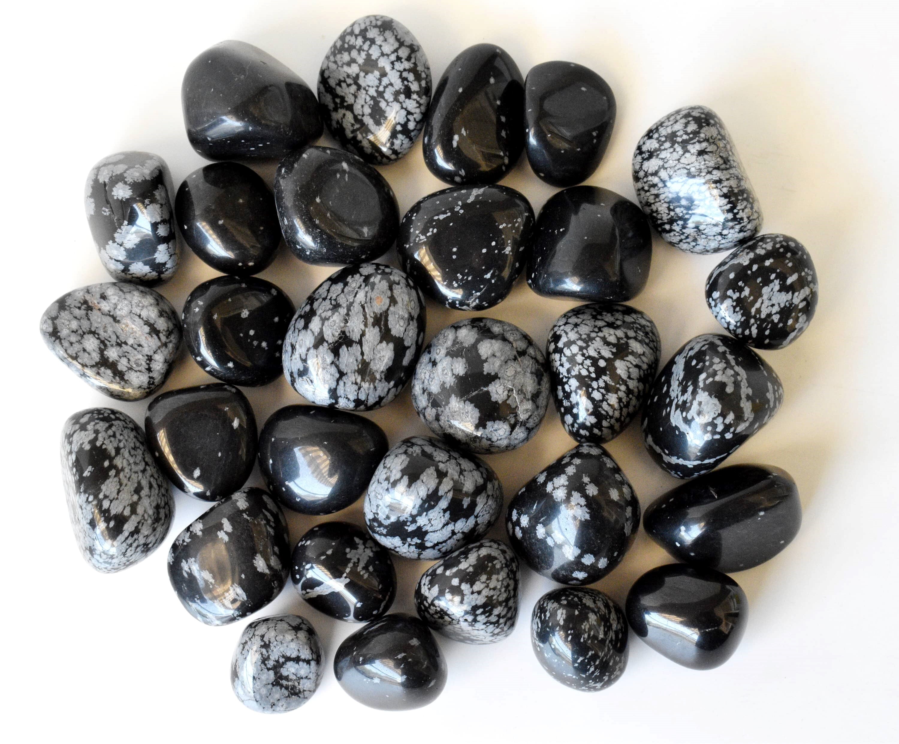 Snowflake Obsidian Tumbled, Healing Crystal Tumbled Stones