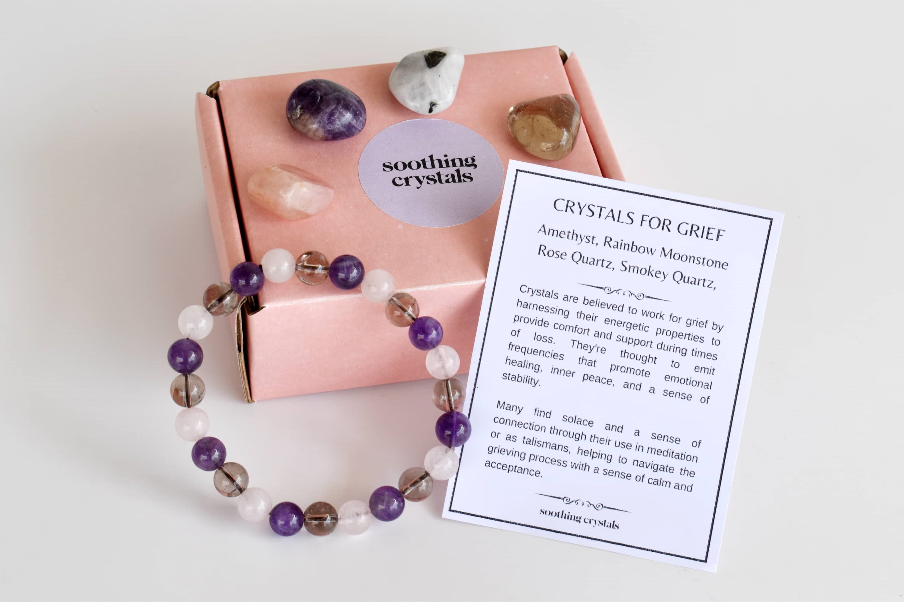 Grief Support Crystal Kit, Healing Gemstones, Meditation Gift Stones