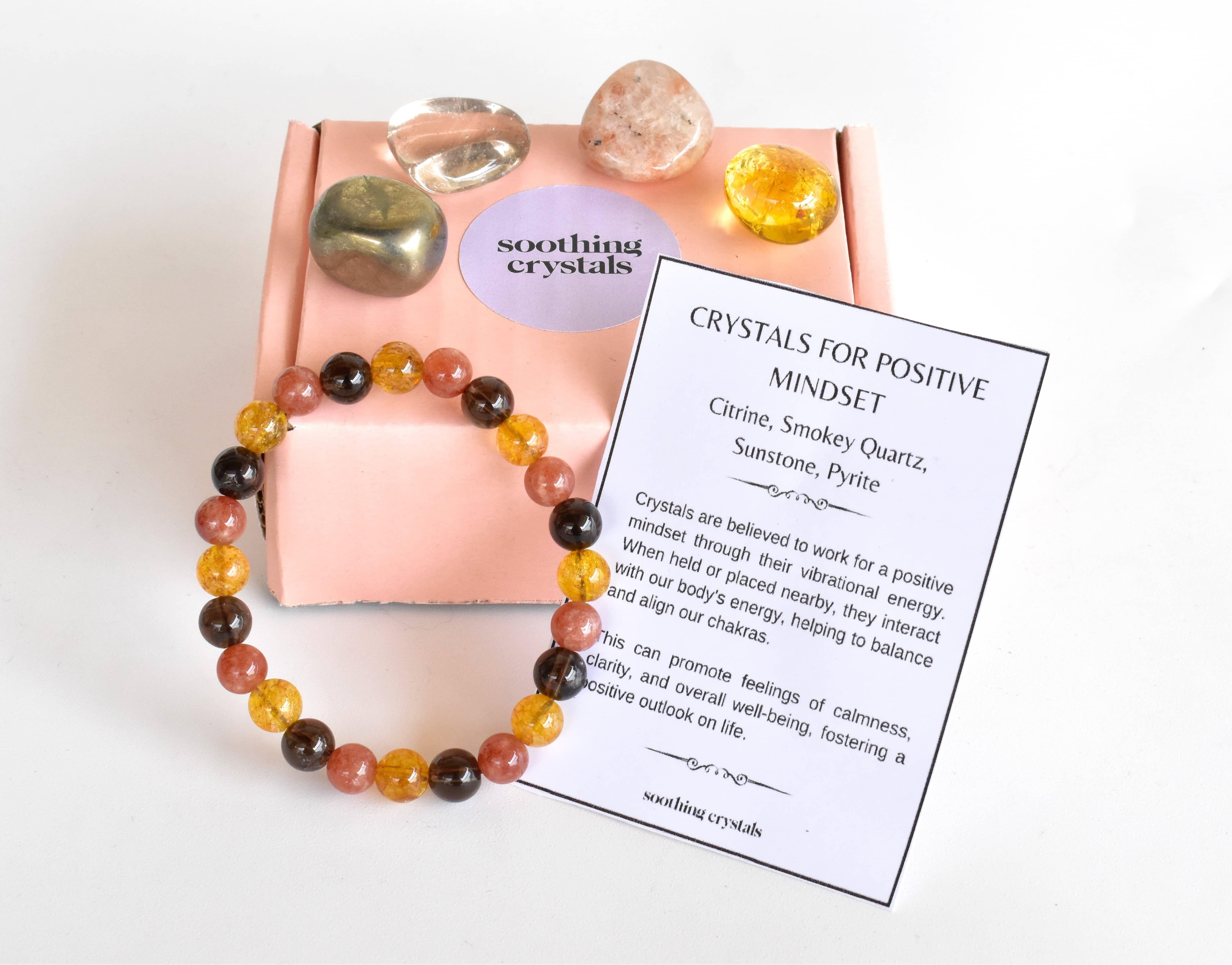 Developing Positive Mindset Crystal Kit, Healing Gemstones, Meditation Gift Stones