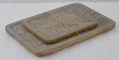 Wooden Chintz Tray