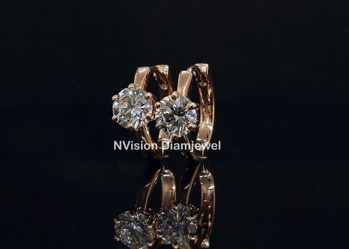 Sparkly Natural Diamond Solitaire Studs Bali