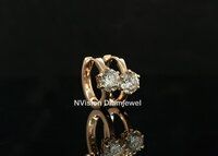 Sparkly Natural Diamond Solitaire Studs Bali