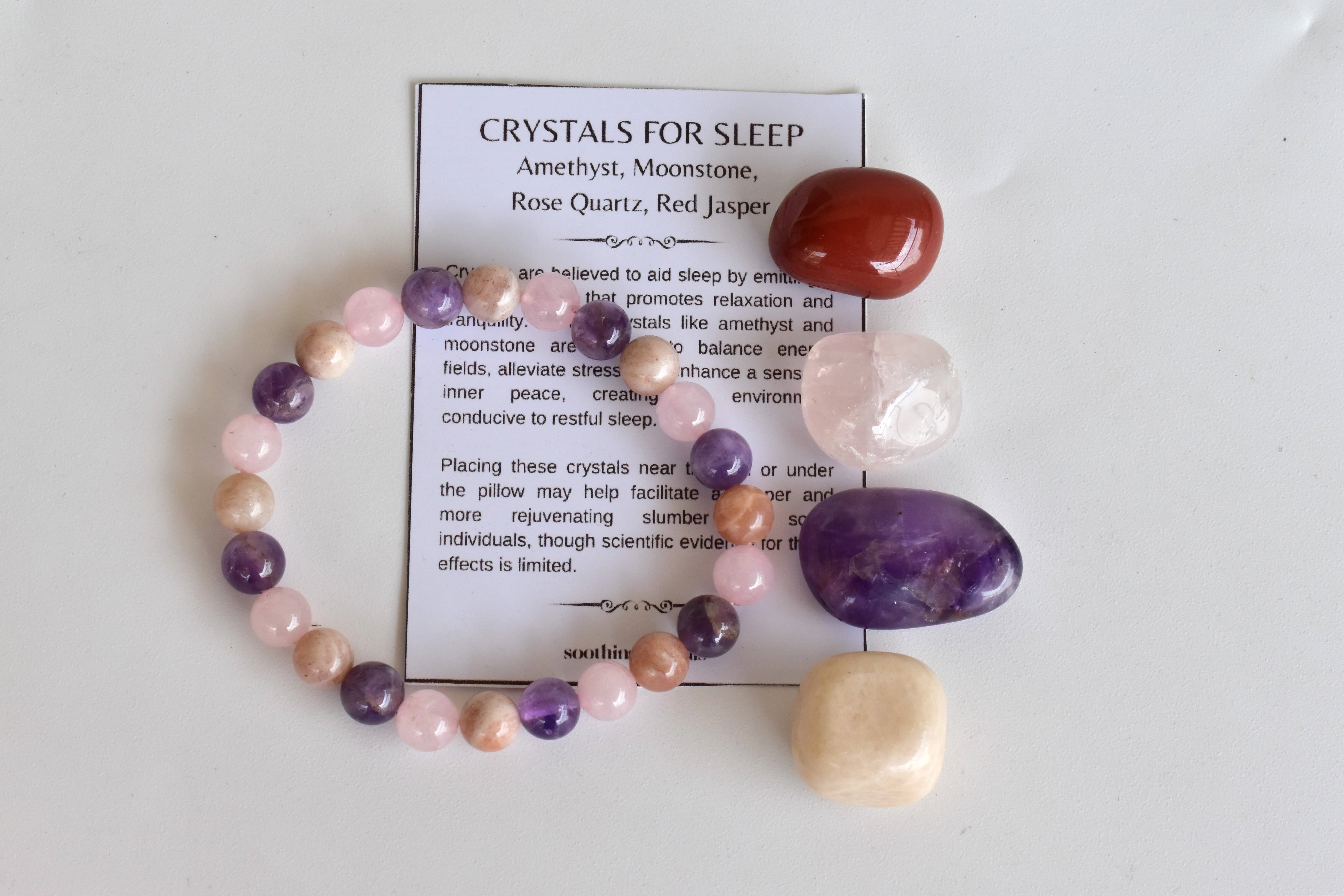 Improve Sleep Crystal Kit, Healing Gemstones, Meditation Gift Stones