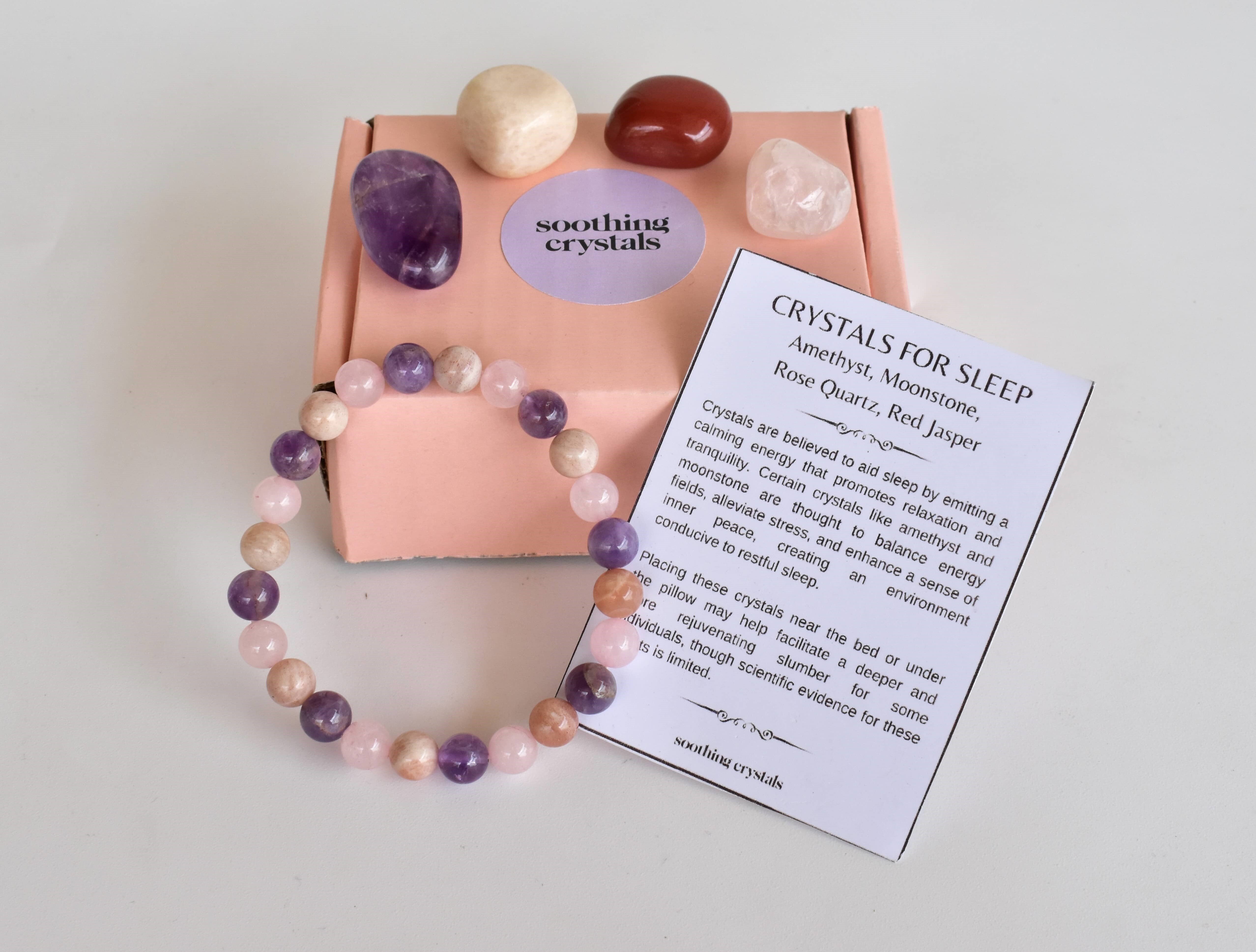 Improve Sleep Crystal Kit, Healing Gemstones, Meditation Gift Stones