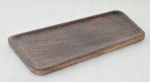 14 Inch Wooden Rectangular Tray