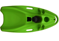 Rtm Sea View Board - Plastic, 140x65x27 Cm, Orange And Green | Underwater Vision, Ergonomic Palm Handles, Luxury Hatch With Bungee Cord