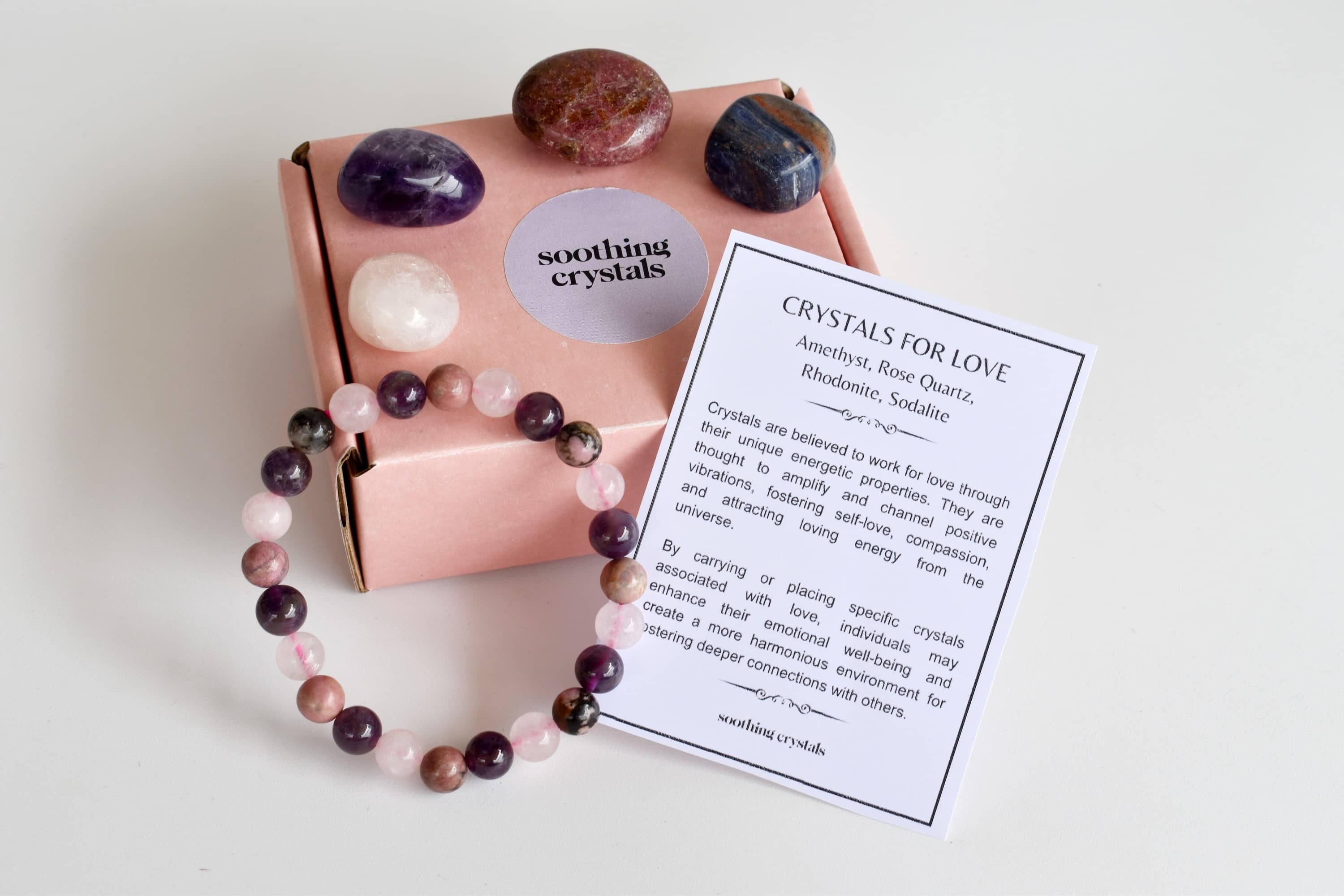 Attracting Love Crystal Kit, Healing Gemstones, Meditation Gift Stones