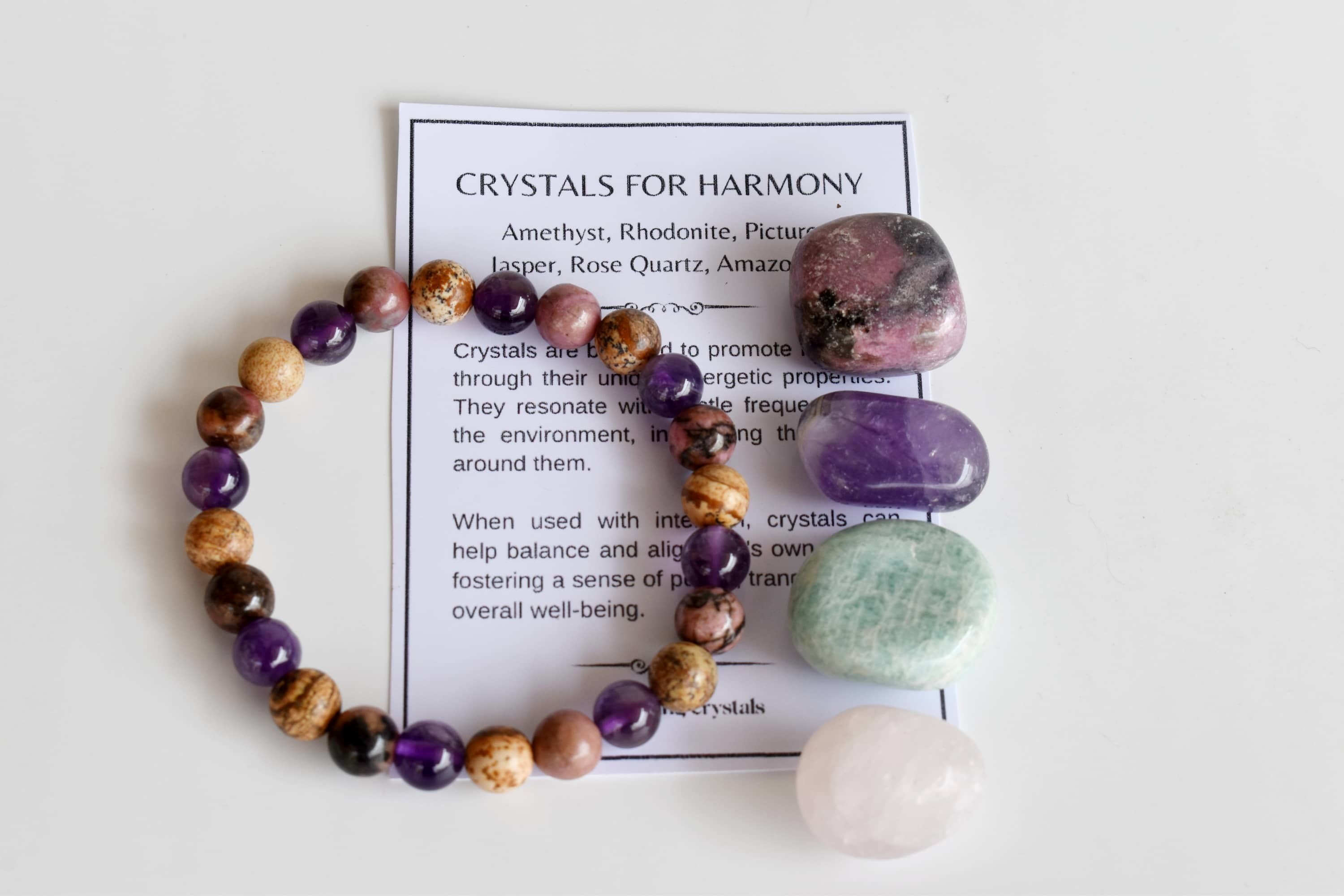 Inspire Harmony Crystal Kit, Healing Gemstones, Meditation Gift Stones