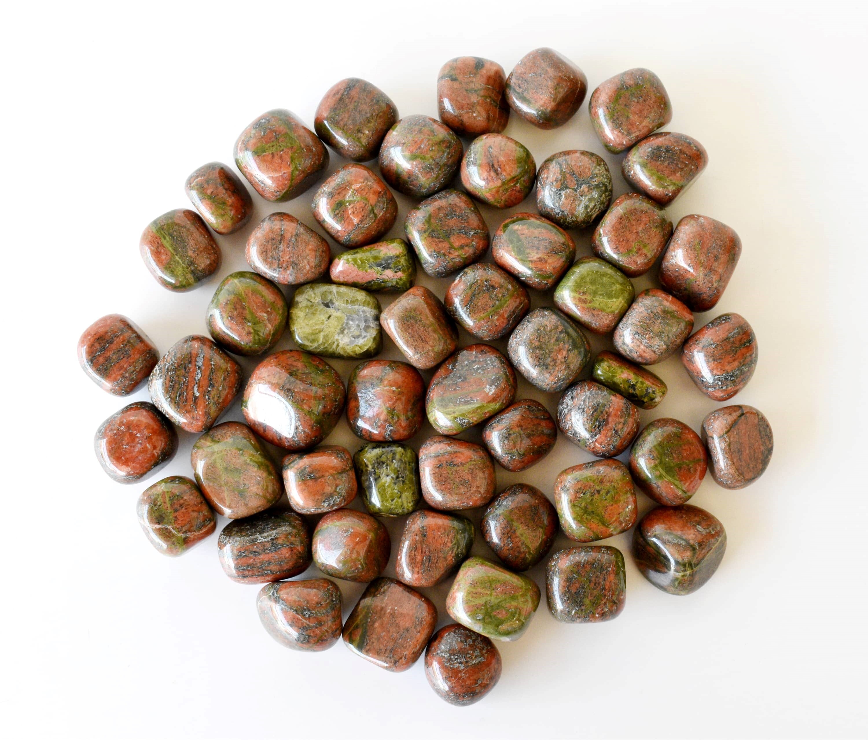 Unakite  Tumbled, Healing Crystal Tumbled Stones