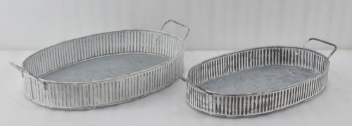 18 Inch Galvanised Decorative Tray