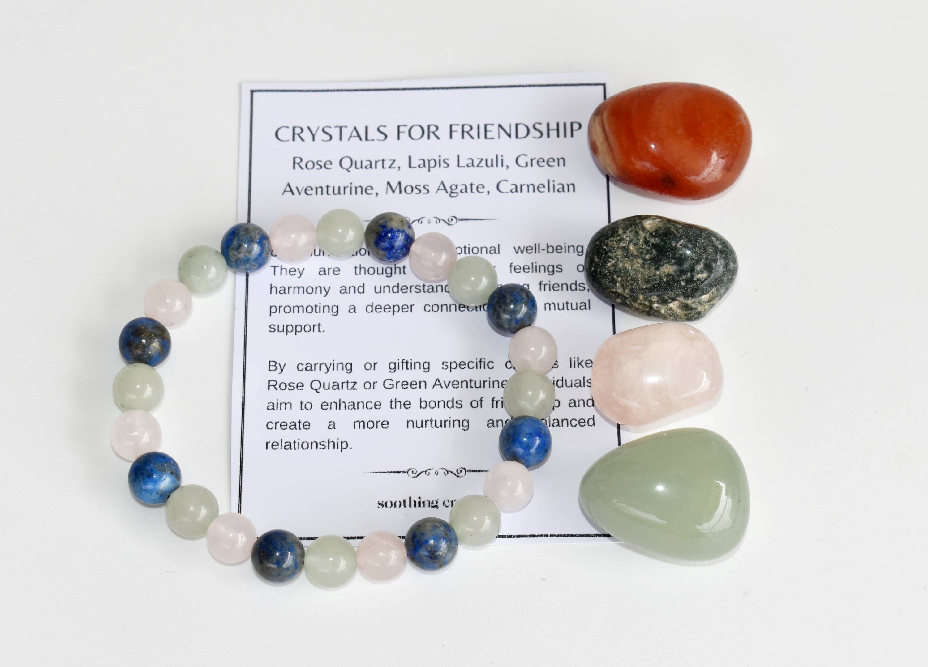 Strengthen Friendship Crystal Kit, Healing Gemstones, Meditation Gift Stones