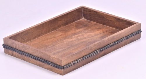 19 Inch Wooden Tray - Size: Standard