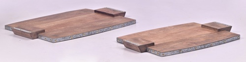 Wooden Tray Set With Original Finish