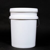 20 Litre Paint Bucket - Hdpe Plastic, Round Shape, White Color | Leak Proof, Tight Fitting Lid, Controlled Flow Dispensing Spout, Nestable Design
