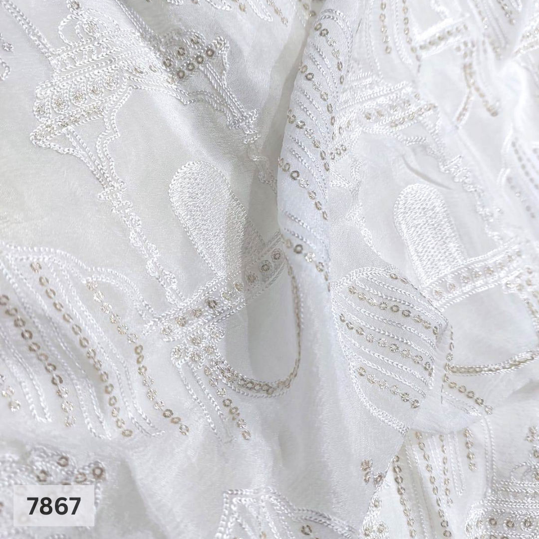 Heavy Embroidered Dupatta fabric