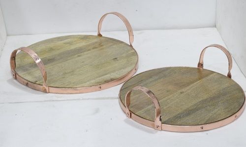 Iron Frame Tray With Copper Plated