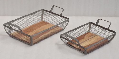 Wooden Base Perforated Tray