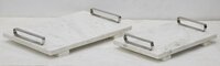 Decorative Marble Kitchen Tray - Color: White