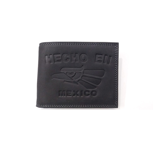 Different Available Leather Embossed Hecho En Black Wallets