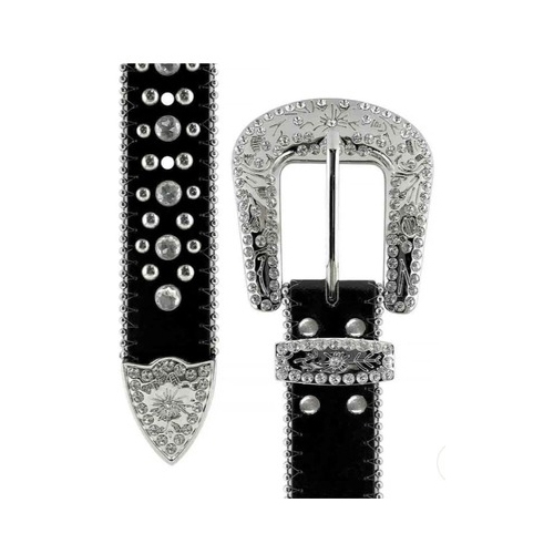 Ladies Fashion Studded Western Crystal Berry Belt Belt Type: Leather