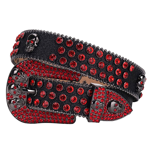 Mens Women Rhinestone Western Belt Belt Type: Leather