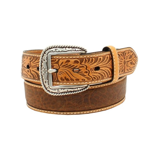 Mens Faux Crocodile Print Western Belt Belt Type: Leather