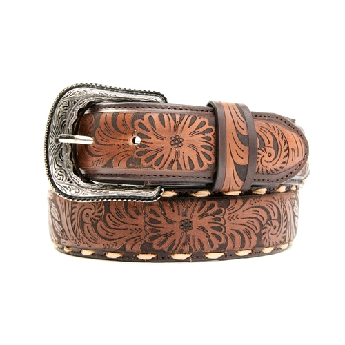 Genuine Leather Hand Tooled Heavy Western Belt Gender: Women