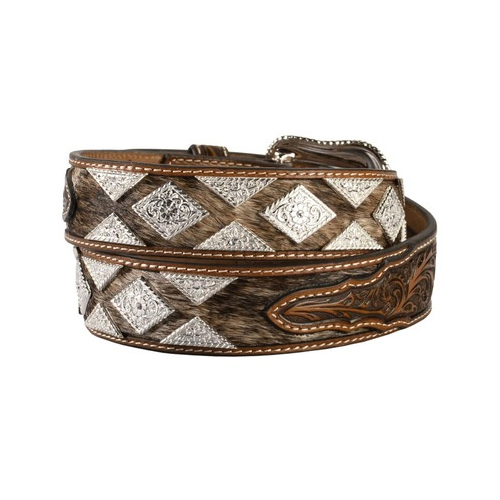 Western Concho Leather Belt Longhorn Horse Belt Gender: Women