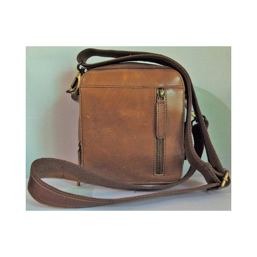 Brown Leather Shoulder Bag - High-Quality Leather, Spacious Design, Unisex Style, Available in Various Colors - Warranty Included