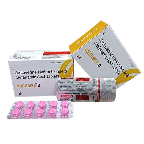 Drotaverine Hydrochloride And Mefenamic Acid Tablets - Oral Tablets for Pain Relief , Antispasmodic Properties for Abdominal Discomfort and Menstrual Cramps