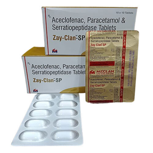 Aceclofenac Paracetamol And Serratiopeptidase Tablets