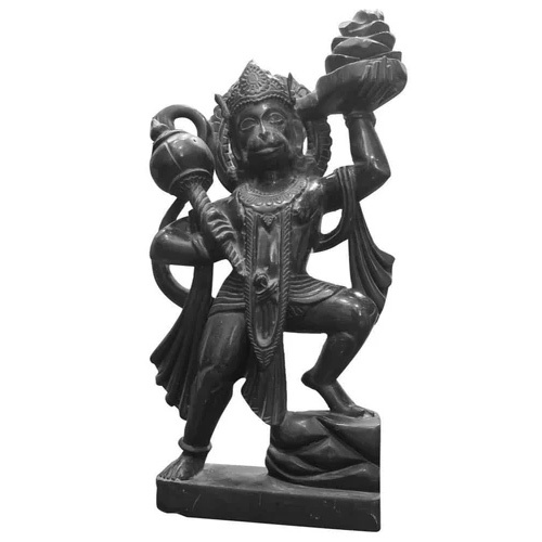 Black Marble Hanuman Statue