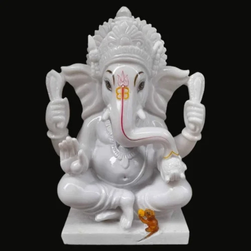 White Marble Ganesh Statue