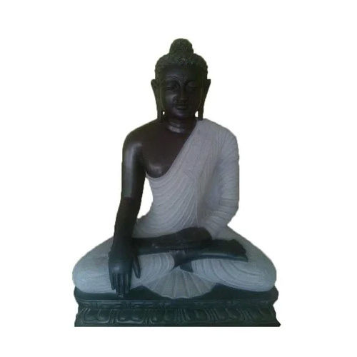 Marble Buddha Ji Murti 24 Inch (Black and White