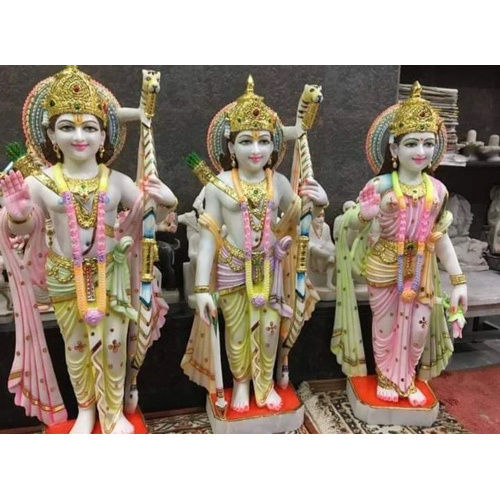 Coated White Marble Ram Darbar Statue